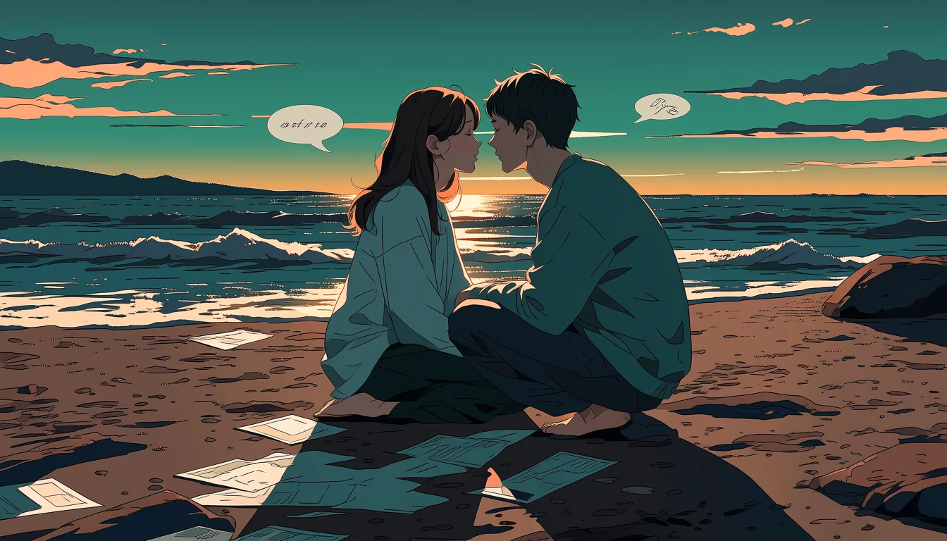 Original text-free editorial illustration for Anime bondage, trust, and the scene before the rope