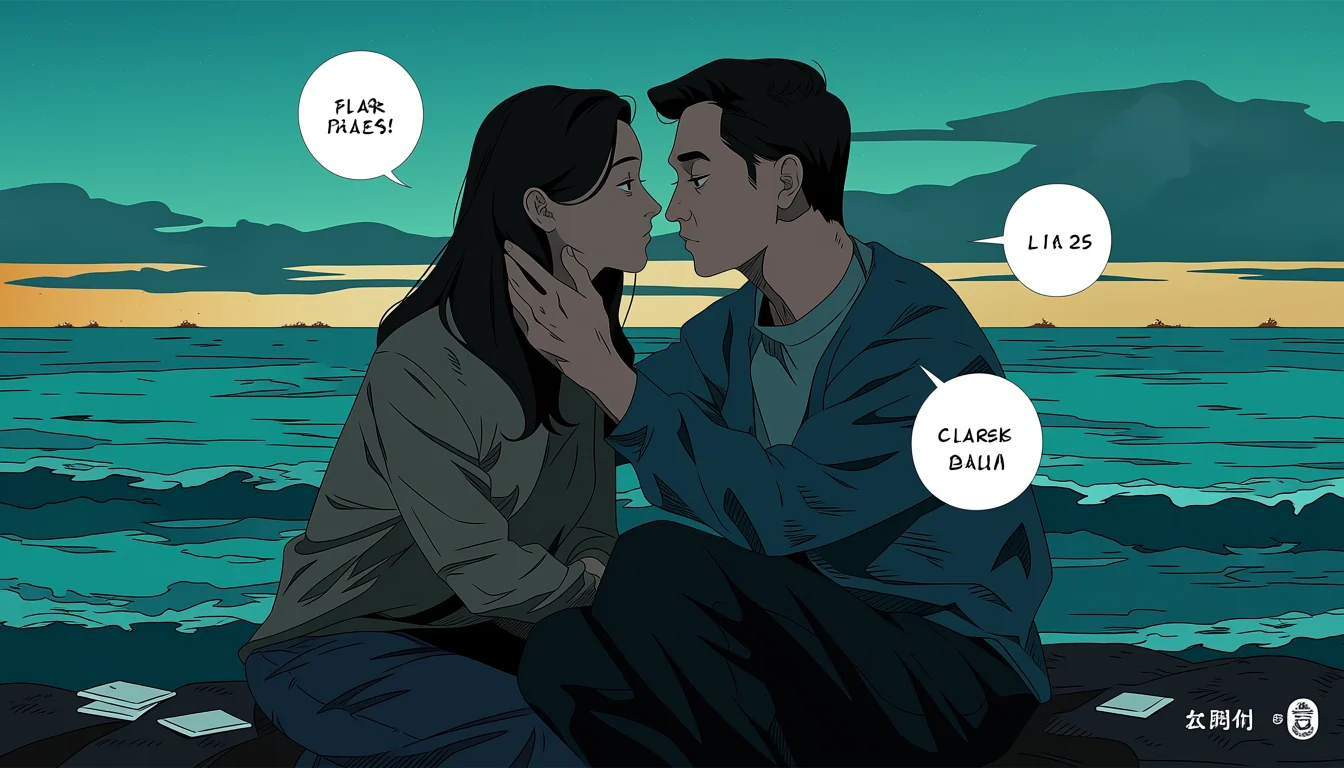 Original text-free editorial illustration for Anime porn or adult animation? The words do work