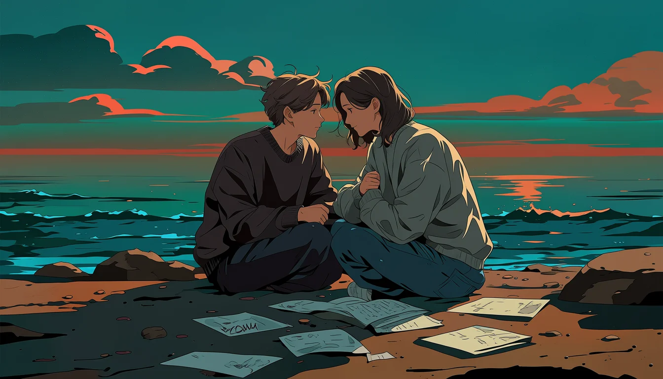 Original text-free editorial illustration for Hentai HMV and the craft of cutting to music