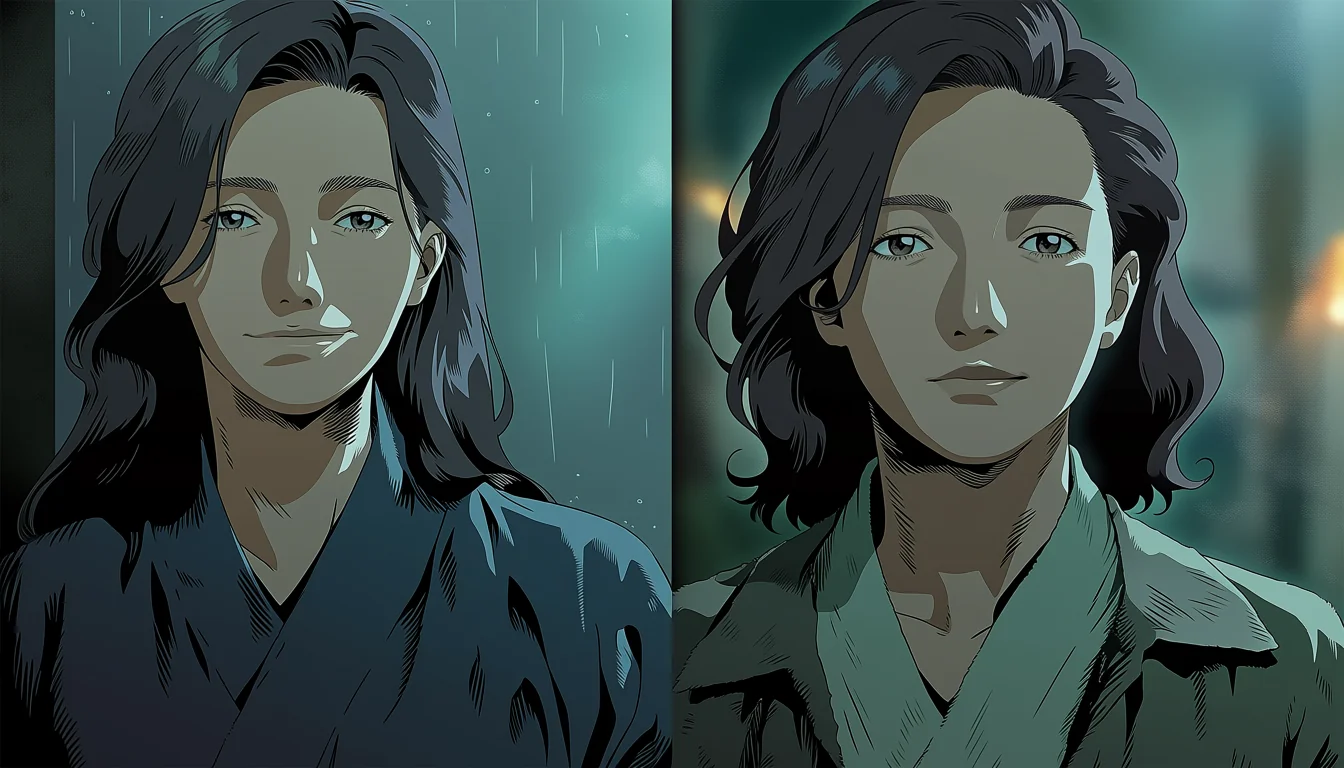 Original adult editorial illustration for Hentai lesbian scenes and who they are drawn for
