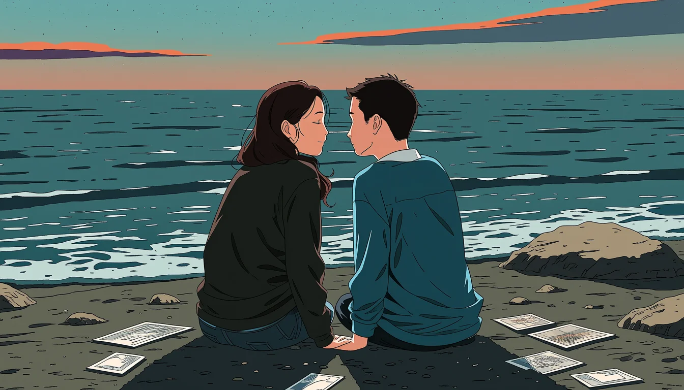 Original text-free editorial illustration for Spanish-language adult comics and the work of translation